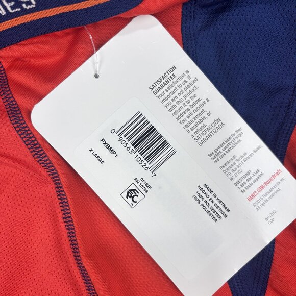 Hanes Mens X-Temp Performance Cool Tagless Boxer Briefs Red/Blue XL 3-Pack - Picture 5 of 6